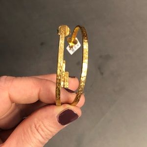Julie Vos Hammered Crescent Hoops *NWT*